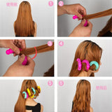 Daiiibabyyy 8Pcs New Magic Hair Donuts Hair Styling Roller Hairdress Magic Bendy Curler Spiral Curls DIY Tool for Woman Hair Accessories