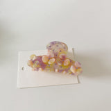 Korean New Acetate Flower Inlaid Color Rhinestones BlingBling Exquisite Ponytail Clip Female Noble Elegant Clip Hair Accessories daiiibabyyy