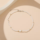 2022 New Fashion Bohemian Color Rice Bead Necklace Female Creative White Beaded Shell Girl Clavicle Chain daiiibabyyy