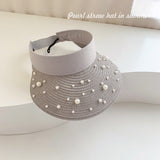 Wide Large Brime Straw Sun Hats Women Floppy Summer Beach Sun Hat Button Cap Summer Truck For Women Anti-uv Visor Cap Female daiiibabyyy