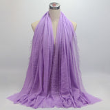 wholesale price 70*180cm women muslim crinkle hijab scarf femme musulman soft cotton headscarf islamic hijab shawls and wraps daiiibabyyy