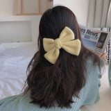 New Fashion Girl Wool Knitted Big Bow Hairpin  Ladies Hair Accessories Knitted Hairpin Hairpin Knitted Hairpin Hair Accessories daiiibabyyy