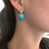 Trendy Earrings for Women Simple Personality Engraving Pattern Inlay Blue Zircon Dangle Earrings Engagement Wedding Jewelry daiiibabyyy