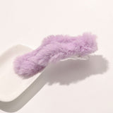 Winter Korean Elegant Plush Duckbill Clips Hair Accessories Solid Color Hair Clips Temperament  Hair Clip Plush Duckbill Clips daiiibabyyy