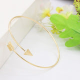 New Korean Women Ladies Arrow Bangle Cuff Bracelets Jewelry Open Adjustable Arrow Bracelet Bangles Pulseiras Bijoux  Wholesale daiiibabyyy