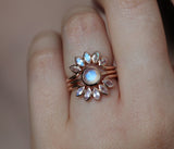 Luxury Rose Gold Color Engagement Rings Set Women's Fashion White Zircon Wedding Rings for Women Party Bridal Trendy Jewelry daiiibabyyy