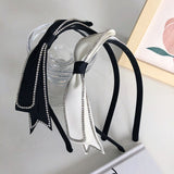 Fashion Spring Summer Hairband For Women Korean Style Elegant Bowknot Hair Accessories Casual Classic Nice Black White Hair Hoop daiiibabyyy
