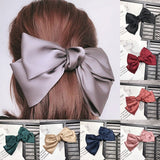 Double Layer Butterfly Hair Clip Oversized Bow Hair Accessories Satin Big Bowknot Hairpins Pure Color Top Clip Barrettes