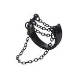 Punk Fashion Black Silver Color Chain Rings Open Adjustable Cool Women Men Ring Jewelry Accessories daiiibabyyy