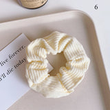 Solid Large Intestine Hair Ring Plush Hair Ring Ladies Lovely Faux Fur Scrunchies Rubber Bands Female Fashion Hair Accessories daiiibabyyy