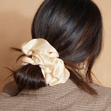 Daiiibabyyy Oversized Scrunchies  Smooth Satin Scrunchie Big Rubber Hair Ties Women Elastic Hair Bands for Girs Ponytail Hold Rope Headdress