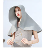 Daiiibabyyy Summer Big Face-covering Sun Hat for Women's Protection Sunshade Bucket Hat Cycling Neck Guard Shawl Ladies Fisherman Hats
