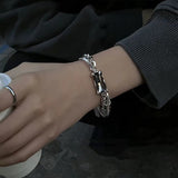 Daiiibabyyy Couples Bracelets For Men Cuban Chain Women Accessories Hip Hop Fashion Jewelry Design Crystal Titanium Steel Free Shipping