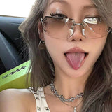 Daiiibabyyy Luxury Italy Gradient Sunglasses Women High Quality Fashion Punk Y2K Cycling Sports Sun Glasses Men Diamond Goggle Shades UV400