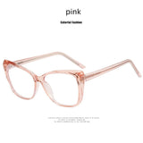 Daiiibabyyy Square Cat Eye Prescription Reading Glasses Women Fashion Anti Blue Light Big Frame Clear Lens Farsightedness Eyewear 0 to +6.0