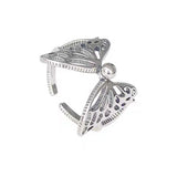 Hiphop Vintage Rings Set for Women Men Aesthatic Retro Punk Silver Plated Heart Flower Butterfly Chain Finger Ring Jewelry daiiibabyyy