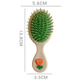 Daiiibabyyy 1pc Brush Anti-static Non-slip Handle Hair Comb Head Scalp Massager Cute Mini Sized Comb Portable Kawaii Cartoon Combs Hairbrush