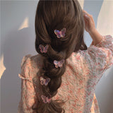 Daiiibabyyy 5 Pcs/set Mermaid Butterfly Hairpin Sweet Clip Girl's Spring Headwear Hair Accessories Trend Hair Accessories for Women