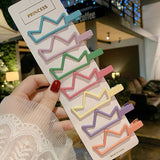 Cute frosted geometric edge clip bb clip bangs clip hairpin Japanese hair accessories one-word clip headwear set