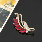 New Enamel Flowers inlaid with zircon Brooches For Women Weddings Banquet Office Brooch Pins Gifts daiiibabyyy