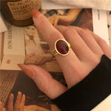 Vintage Personality Europe And American Emerald Ring For Women Design Sense Of Senior Sense Ring Fashion Jewelry wholesale gift daiiibabyyy
