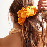 Daiiibabyyy Oversized Scrunchies  Smooth Satin Scrunchie Big Rubber Hair Ties Women Elastic Hair Bands for Girs Ponytail Hold Rope Headdress