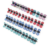 Daiiibabyyy 12 Pcs Butterfly Diamond Plum Hair Clips Mini Hairpin Small Flowers Hair Clip Bangs for Children Crystal Girls Hair Accessories