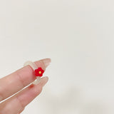 Daiiibabyyy Coloured Small Flower Resin Ring with A Mix and Match Stacking and No Colour Loss Acrylic Index Finger Ring Girls Ring