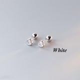 Daiiibabyyy 1 Pair Fashion Crystal Love Heart Stud Earrings for Women Trendy Party Wedding Ear Jewelry Gifts