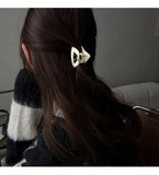 Daiiibabyyy New Fashion Ponytail Hairpins Women Girl Retro Geometric Small Hair Clip Ponytail Fixed Buckle Simple Headdress Hair Accessories