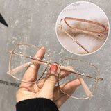 Luxury Anti Blue Light Glasses Men Women Diamond Studded Oversized Square Eyeglasses Computer Goggles Eyewear Glitter Frame