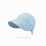 Daiiibabyyy Wide Brim Fisherman Sun Hat Portable Foldable Beach Hats for Women Summer Quick-drying Visors Adjustable Drawstring Cap Gorras