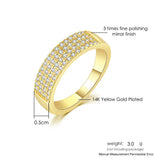 Daiiibabyyy Matching Gold Color Stacking Ring for Women Trend Fashion Delicate Zirconia Zircon Finger Accessories Ring Hip Hop Jewelry R745