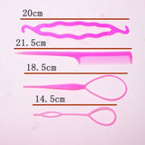 Daiiibabyyy 1 Set Charming French Style Women Girls DIY Sponge Hair Braider Plait Hair Twist Braiding Tool Hair Styling Tools 3 Style