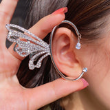 Daiiibabyyy Fairy Female Ear Clips Butterfly Genie Earrings Women Tassel Earhooks Super Sweet Cute Luxury Accessories 2023 New Jewelry Gift