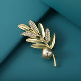 2022 NEW Autumn Winter Plant Flowers Leaves Gold Art Vintage Brooch for Women Sweater Coat Accessories Jewelry daiiibabyyy