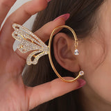Daiiibabyyy Fairy Female Ear Clips Butterfly Genie Earrings Women Tassel Earhooks Super Sweet Cute Luxury Accessories 2023 New Jewelry Gift