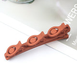 Daiiibabyyy Solid Color Braided Hair Clips Korean Fashion Duckbill Hairpins with 3 Small Clips Rhinestones Girls Bangs Clip Styling Barrette