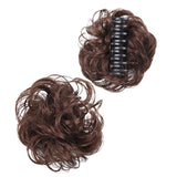 Daiiibabyyy Fashion Wig Hair Claw Bun Messy Scrunchies Hairpiece Accessories Claw Clip Chignon Curly Fake Hair Elastic Hair Band for Women