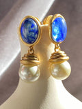 Daiiibabyyy Statement Fashion Metallic Resin Pearl Drop Earrings For Women Personality New Brincos Baroque Style