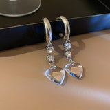 New Simple Heart Stud Earrings For Women Gold Color Personality Stud Earrings Girl Korean Fashion Jewelry Birthday Gifts daiiibabyyy