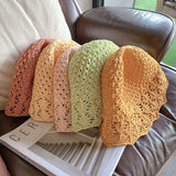 2022 Summer Fashion Straw Fisherman Hat Casual Japanese Bell-shaped Hats Women Crochet Outdoor Foldable Beach Cap Zomer Gorras