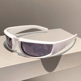 Daiiibabyyy New in Y2k Punk Sunglasses Men Women Trendy Fashion Outdoor Mirror Shades Eyewear Popular Ins Cycling Goggle Sun Glasses