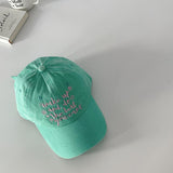 Daiiibabyyy Washed Cotton Baseball Cap For Men Women Fashion Letter Embroidery Baseball Hat Casual Hip Hop Caps Vintage Snapback Bone