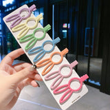 Cute frosted geometric edge clip bb clip bangs clip hairpin Japanese hair accessories one-word clip headwear set