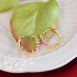 Daiiibabyyy Micro Pave Colorful Zirconia Butterfly Hollow Out Hoop Earrings For Women 2023 New Delicate Simple Fashion Jewelry Wholesale