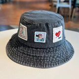 Daiiibabyyy Cowboy Denim Cotton Fisherman Hat Women Spring Summer Japanese Retro Sunscreen Basin Hat Plain Bucket Hat Tide