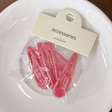 Daiiibabyyy 4/5Pcs/set Cute Candy Color Waterdrop Shape Hairpins for Girls Hair Clips BB Hairpin Barrettes Headwear Kids Hair Accessories