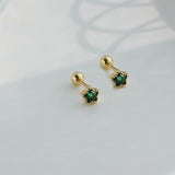 Daiiibabyyy Mini Colorful Heart Ear Cartilage Piercing Lobe Stud Earring for Women Y2k Accessories Tragus Rook Helix Flat Ear Jewelry KAE312