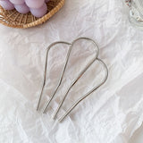Daiiibabyyy Fashion Candy Color Hair Sticks for Women Shell Hair Clip Pins Minimalist U Shape Girls Hairpins Hair Bun Maker Headwear